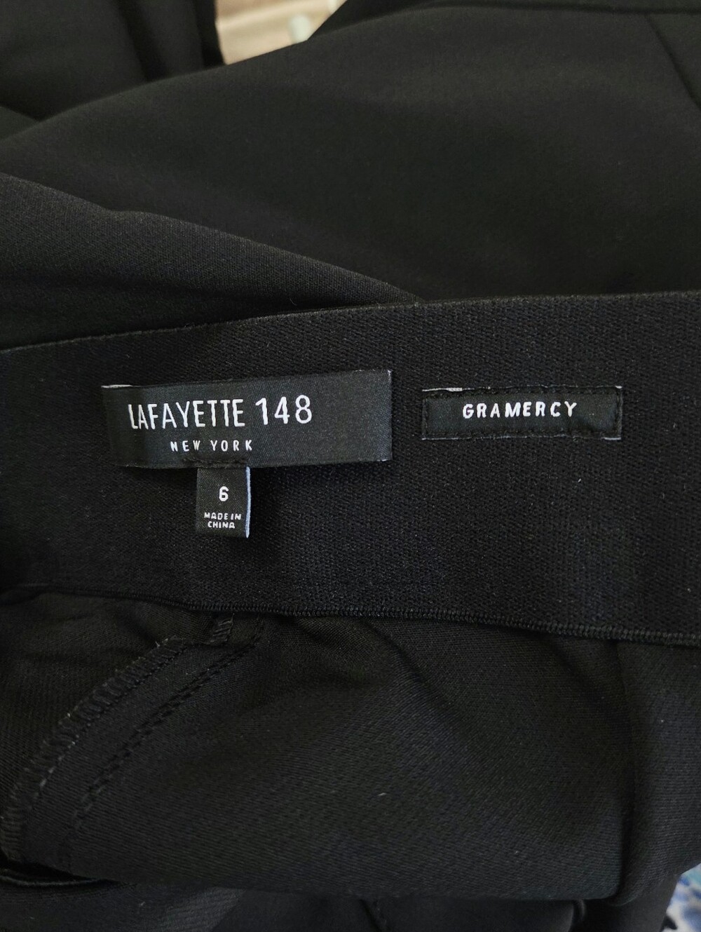 Lafayette 148 New YorkGramercy Acclaimed-Stretch Pants Black Size 6 - Picture 4 of 5